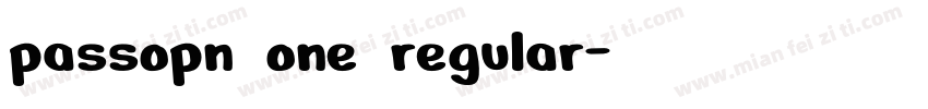passopn one regular字体转换